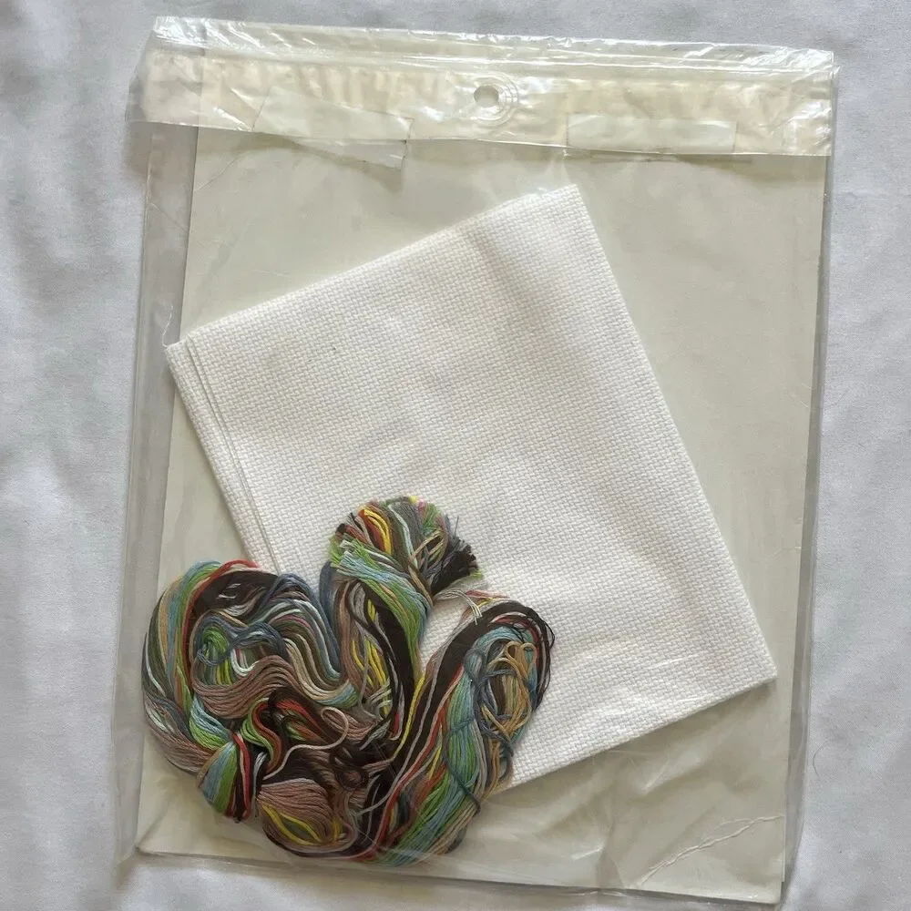 NEW Vintage 1990 Golden Bee Counted Cross Stitch Kit Outhouse Sunflowers #60449